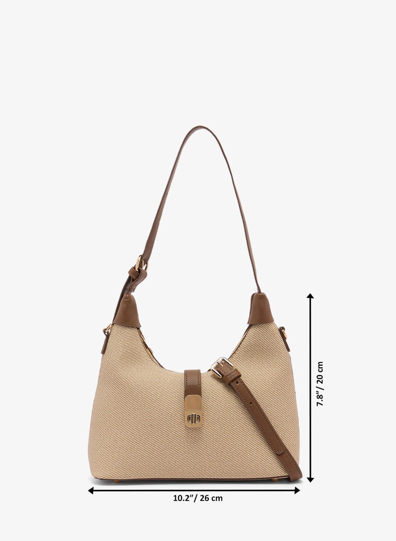 جلاموروس حقيبة كتف من الرافييا بجلد صناعي - Image 5